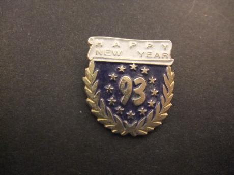 Happy New Year 1993 ( zilverkleurige krans)